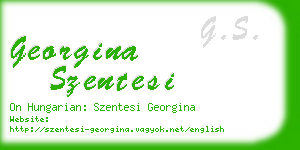 georgina szentesi business card